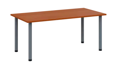 CRTR 160 jídelní stůl, kovová podnož stříbrná, deska 25 mm, 1600x800 mm, třešeň šumavská